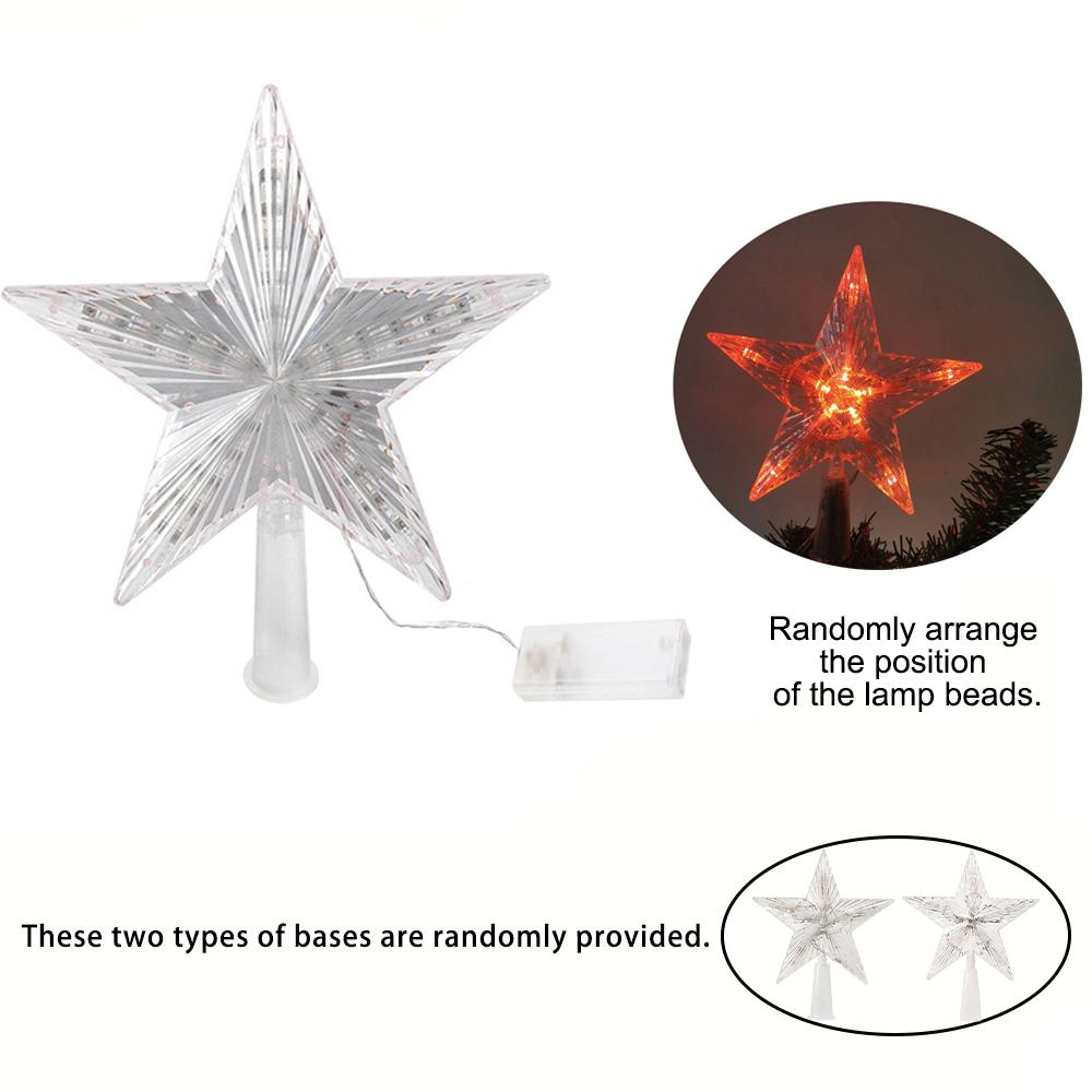 1 buc Vârf Stea pentru Pom de Crăciun, Stea Lumină de Noapte, 15cm, Stea de Crăciun, Funcționează pe Baterii, Cel Mai Bun pentru DIY Pom de Crăciun (bateriile nu sunt incluse)