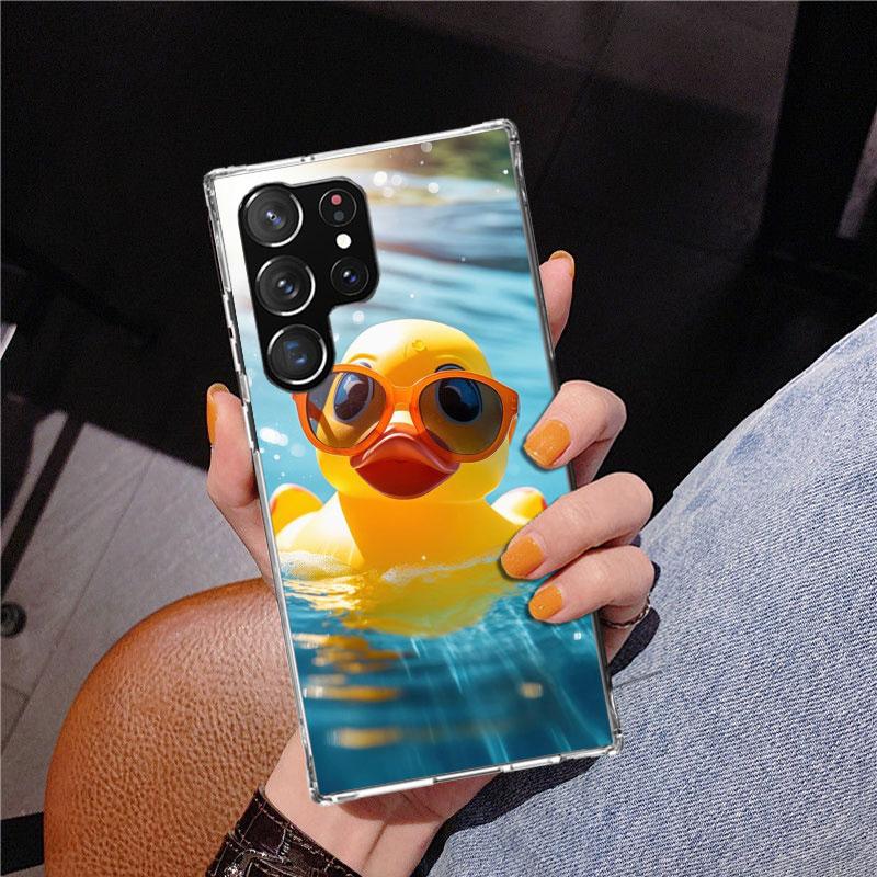 Rubber Ducks Swimming Pool Phone Case For Samsung Galaxy S24 S25 Edge S26 Ultra S23 S22 S21 Plus S20 FE + Personalized Print Cov
