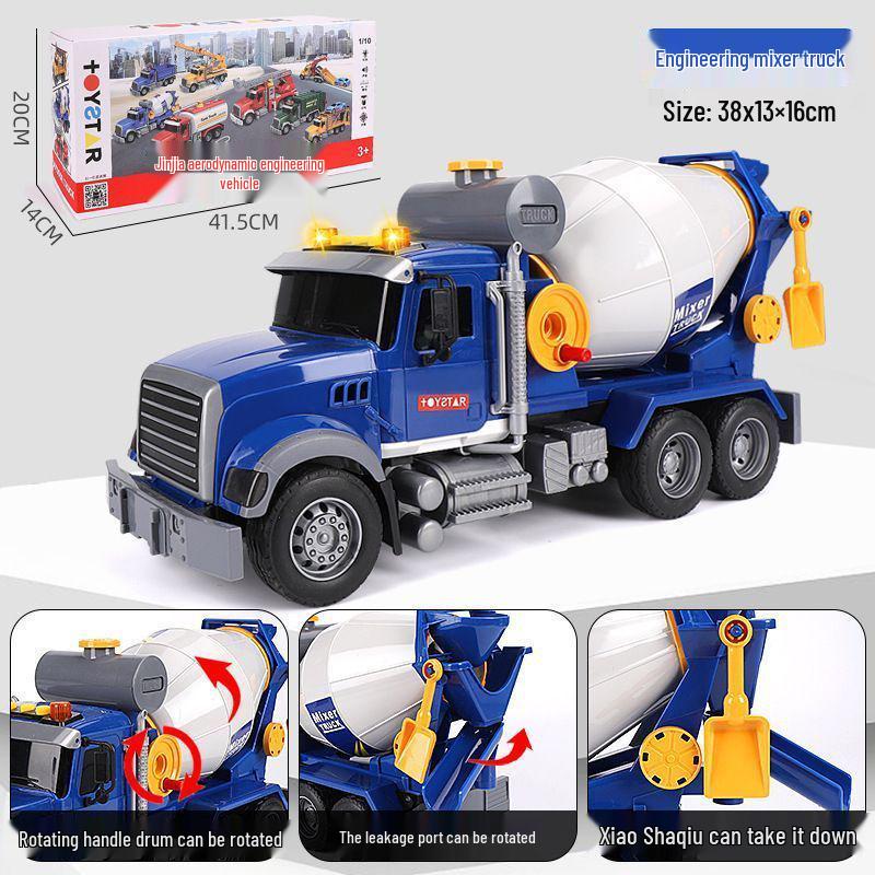 Large Kids' Toy Car: Engineering Vehicle with Water-Spraying Fire Truck, Sound & Light, Storytelling Feature