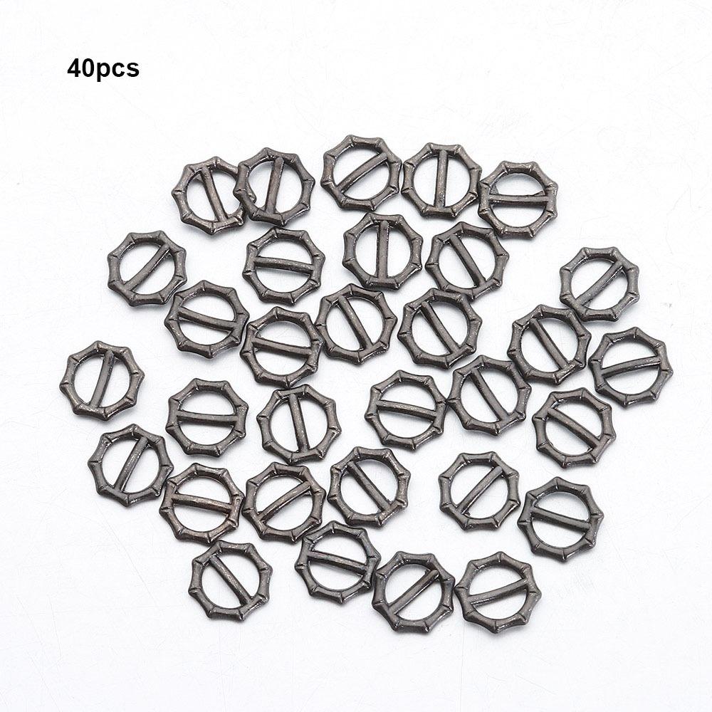 40pcs 5mm Tri-glide Belt Buckle Mini Ultra-small Doll Bags Buckles Metal DIY Small Strap Buckles Doll Buttons Shoes Accessories