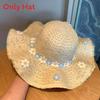 Sun Protection Straw Hat With Wide Brim For Beach Vacation And Outdoor Activities