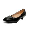 Women New Luxury Middle Heel Shoes Black Round Toe Thick Heel High Heel Shoes Etiquette Work Women Casual Shoes High Heels