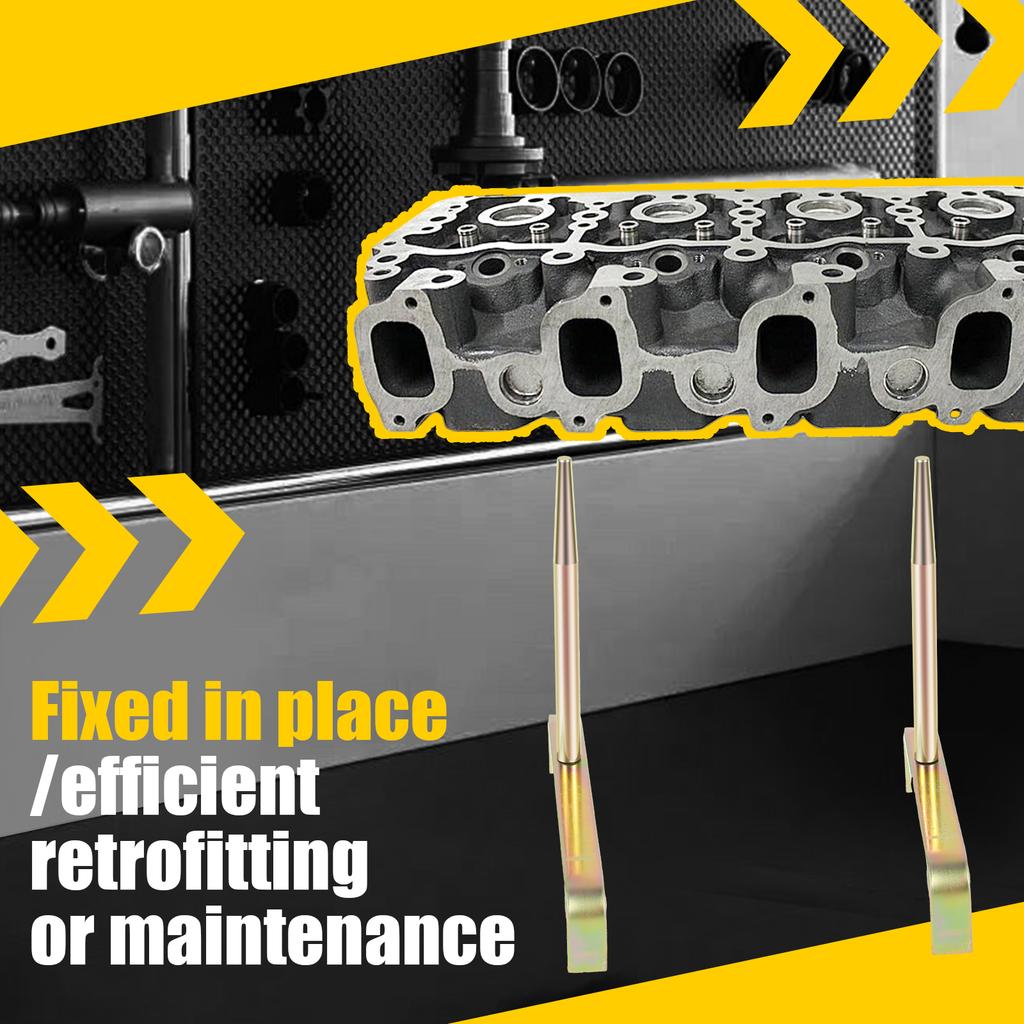2Pcs Cylinder Head Bracket Metal Automobile Engine Cylinder Head Stand with Tapered Mandrel Cylinder Head Holder Easy Install