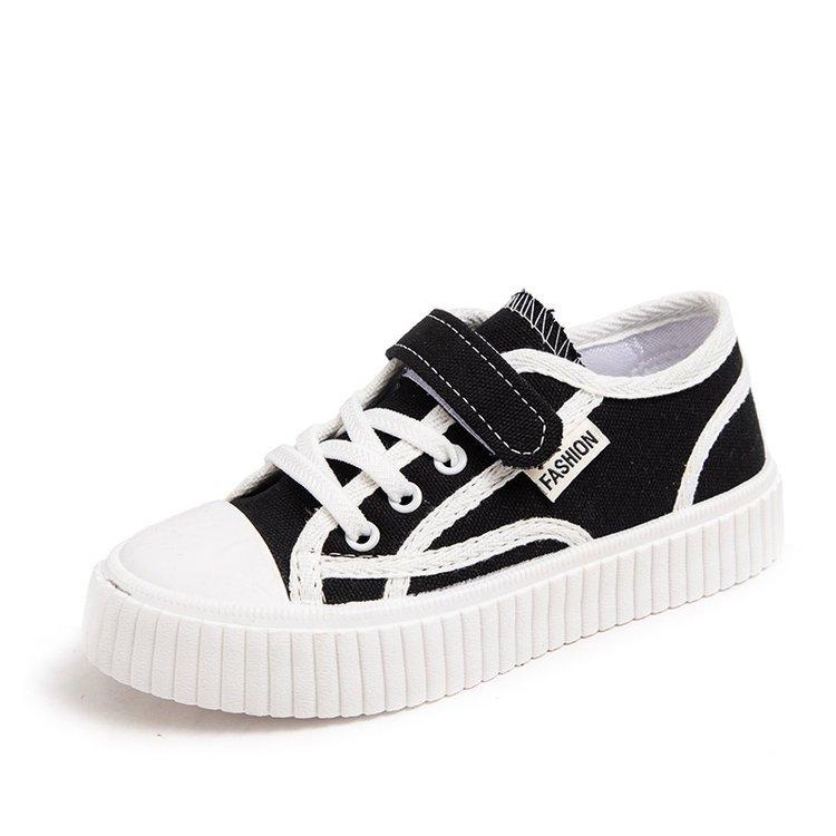 Girls' canvas shoes spring and autumn boys' non-slip casual board shoes medium and older children's sports shoes boys' cloth shoes casual soft sole