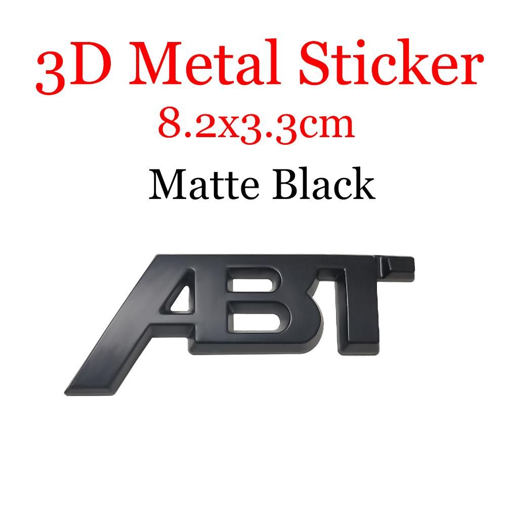 Car Front Grliie Badges 3D Metal ABT Emblem Body Trunk Decor Stickers Accessories For S Sline Quattro S6 S7 S8 A4 TTRS A6L RS
