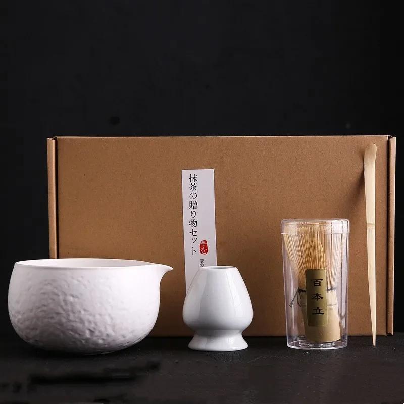 

Japanese Matcha Tea Set Bamboo Tea Brush Ceramic Tea Bowl Composition Chinese Traditional Handmade Tea Tools Holiday Gifts
