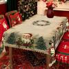 Christmas tablecloth snowflake Santa Claus tablecloth polyester washable tablecloth modern simple anti fouling