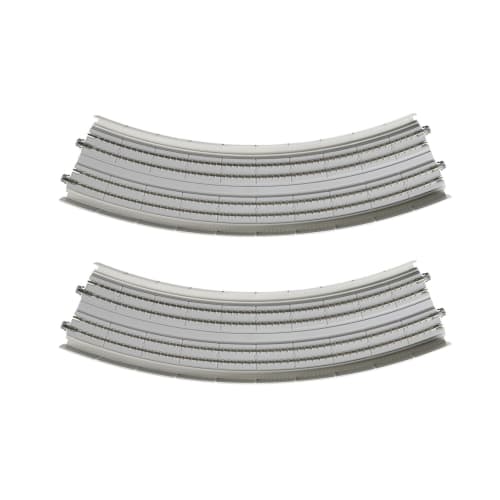 KATO N Gauge Double-Track Elevated Curved Track, R414/381-45 Canted, Set of 2, 20-544, Model Railroad Supplies