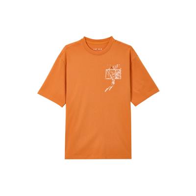 Sports Casual Short Sleeve Orange Round Neck T-Shirt Men Tops IB3298805