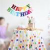 Thickened Disposable Tablecloth Plastic Waterproof Birthday Tablecloth Oil-proof Multicolor Table Covers Happy Birthday Star
