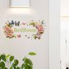 1pc Modern Floral Butterfly "Bedroom" Wall Decal Sticker Self-Adhesive Removable Vinyl Decorative Sign for Doors, Walls, Home Decor Bedroom Decoration