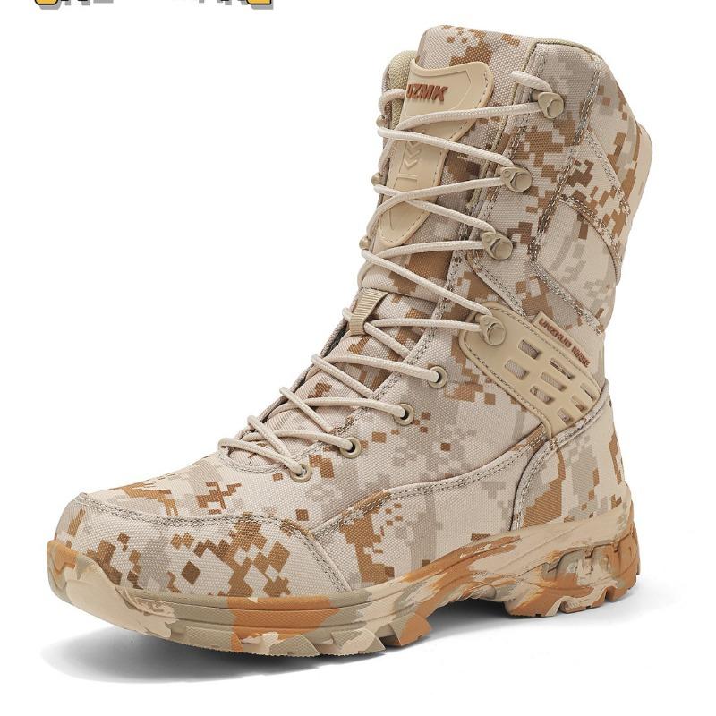 Nieuwe jungle jachtlaarzen gevechtslaarzen militaire laarzen heren hoge top camouflage woestijnlaarzen buitenleerling