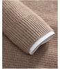 Men's Double-Ply Jacquard Cashmere Sweater - Thick, Half-High Neck, Loose Fit for Autumn/Winter Fashion.