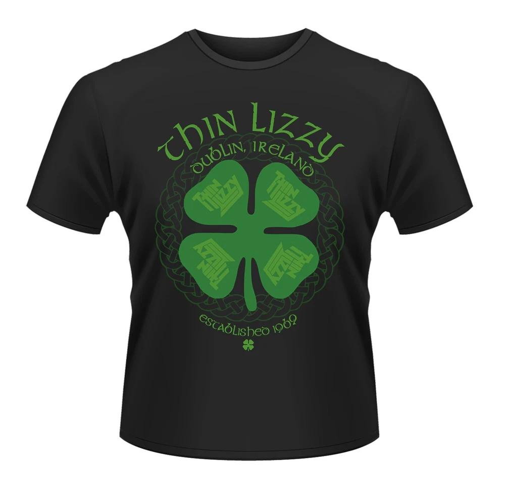 Thin Lizzy Four Leaf Clover Phil Lynott Rock Licensed Tshirt Unisex L