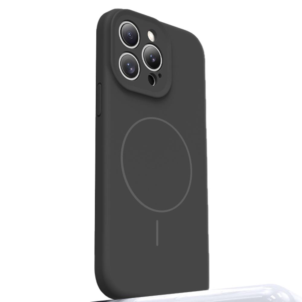 For iPhone 15 Pro Case Compatible with MagSafe Soft Skin-Touch Liquid Silicone+PC Phone Cover
