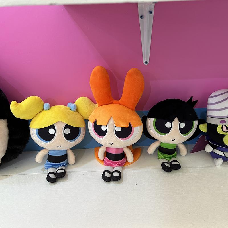 Cute Cartoon Superhero Girls Plush Dolls Blossom Bubbles Buttercup Soft Stuffed Toys 23cm 35cm