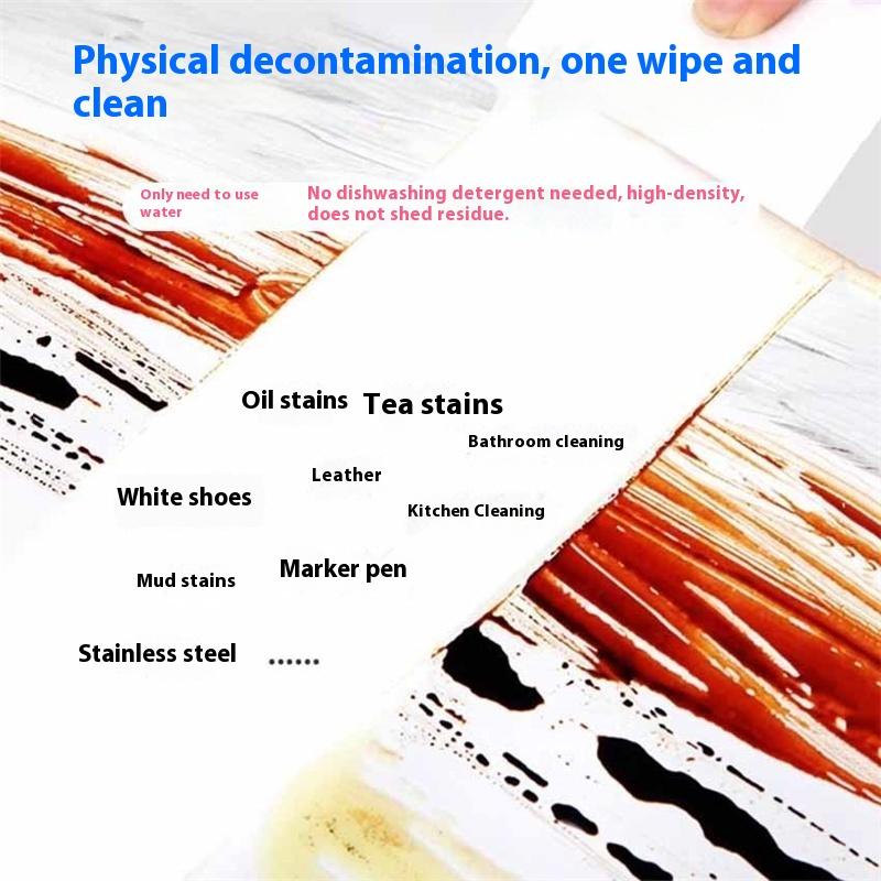 20/50/100pcs Magic Reusable Leather Shoes Stainless Steel Ceramic Wall Surface Marker Pen Oil Stain Cleaning Sponge Household Cleaning Tools