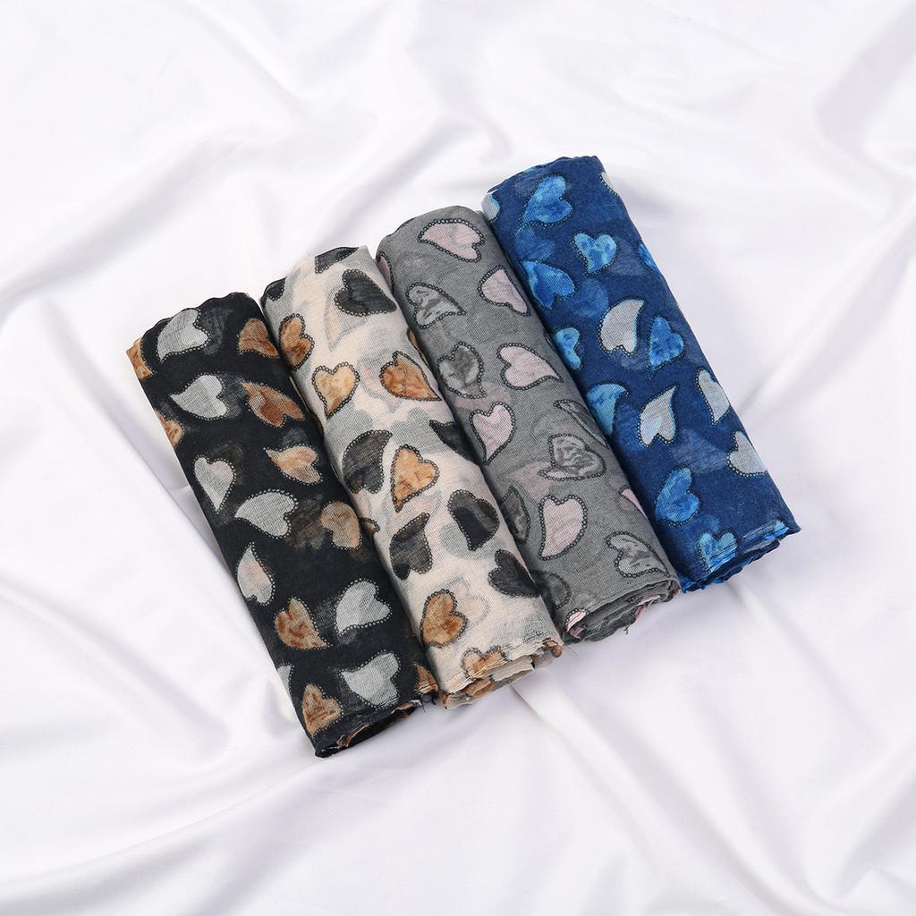 Muslim Hijabs For Women Scarf Thin Printed Shawls Femme Musulman Soft Viscose Rayon Headscarf Islamic Turban Cotton Headband