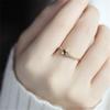 925 Silver French Simple Star Pavé Crystal Ring Women Classic Temperament Party Jewelry Girlfriend Gift