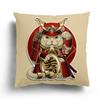 Bedroom Cushion Cover Cartoon Pillowcase Japanese Samurai  Character  Mask Living Room