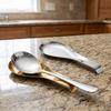 Non Slip Stainless Steel Spoon Rest Heat-Resistant Stable Spoon Place Mat Scoop Rack Cooking Serving Spoon Tray for Kitchen