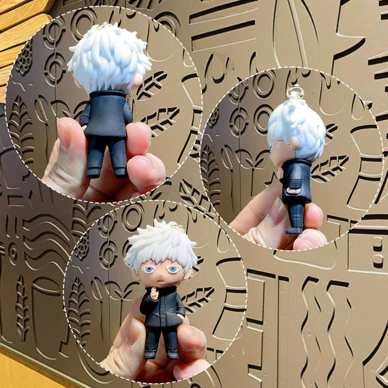 Jujutsu Kaisen Standing Figure Keychain, Gojo Yuji Cartoon Car Backpack Decor Pendant