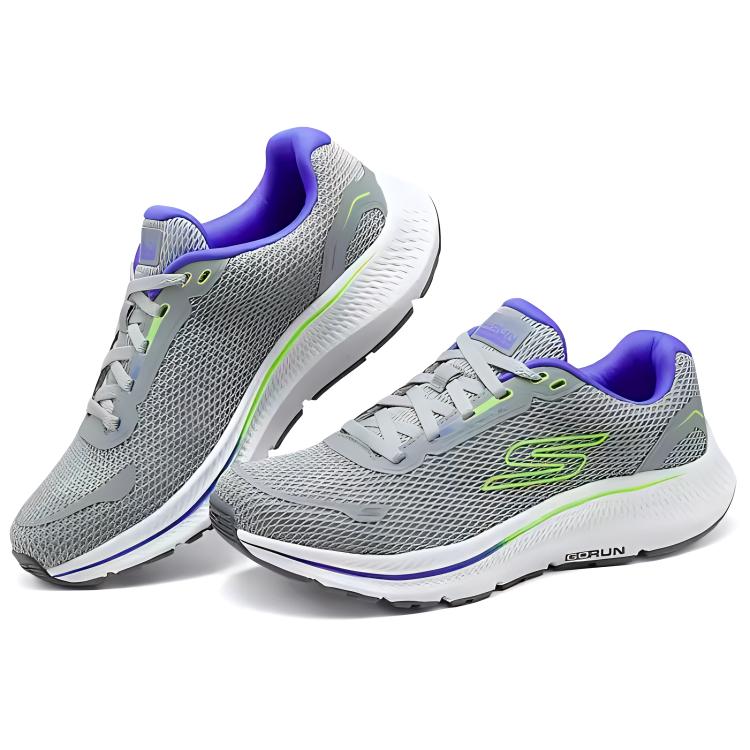 Skechers Go Series Comfortable Breathable Durable Low Top Running Shoes Women Sneaker Gray 128614-GYLV