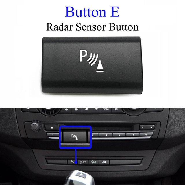 For BMW X5 X6 E70 E71 Car Dashboard Keys AUTO Radar Sensor Rear Cover Parking Trunk Switch Start Stop Button AC Vent Slider Tabs