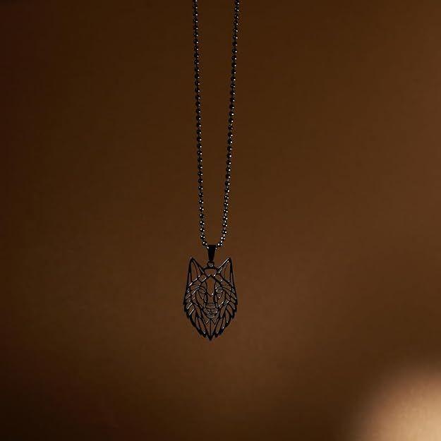 Anti Tarnish Stainless Steel Wild Majesty Locket Neck Chain for Men | Stylish Pendant Necklace | Jewellery Accessories for Boys |