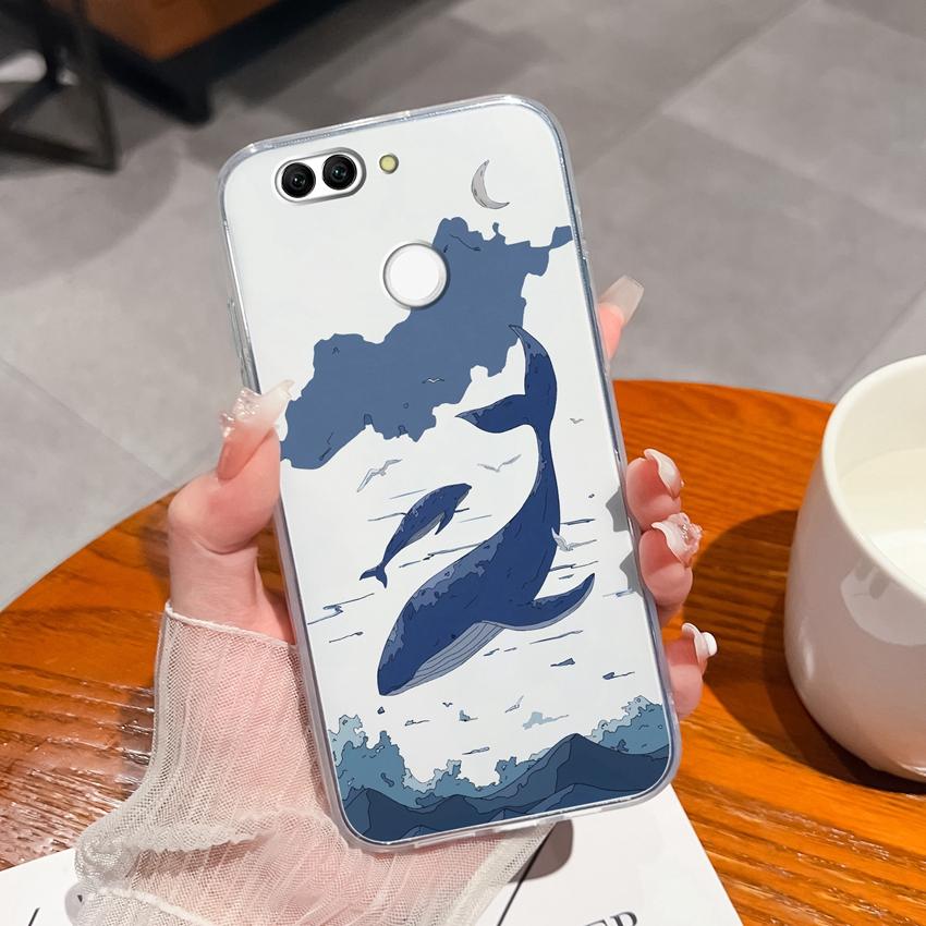 For Huawei Nova 2 2S 3 3e 4 4e 5 5i 7i 6 7 SE Luxury Clear Phone Case Beautiful Butterfly Wing Pattern Soft Silicone Anti Fall Shell For Huawei Casing