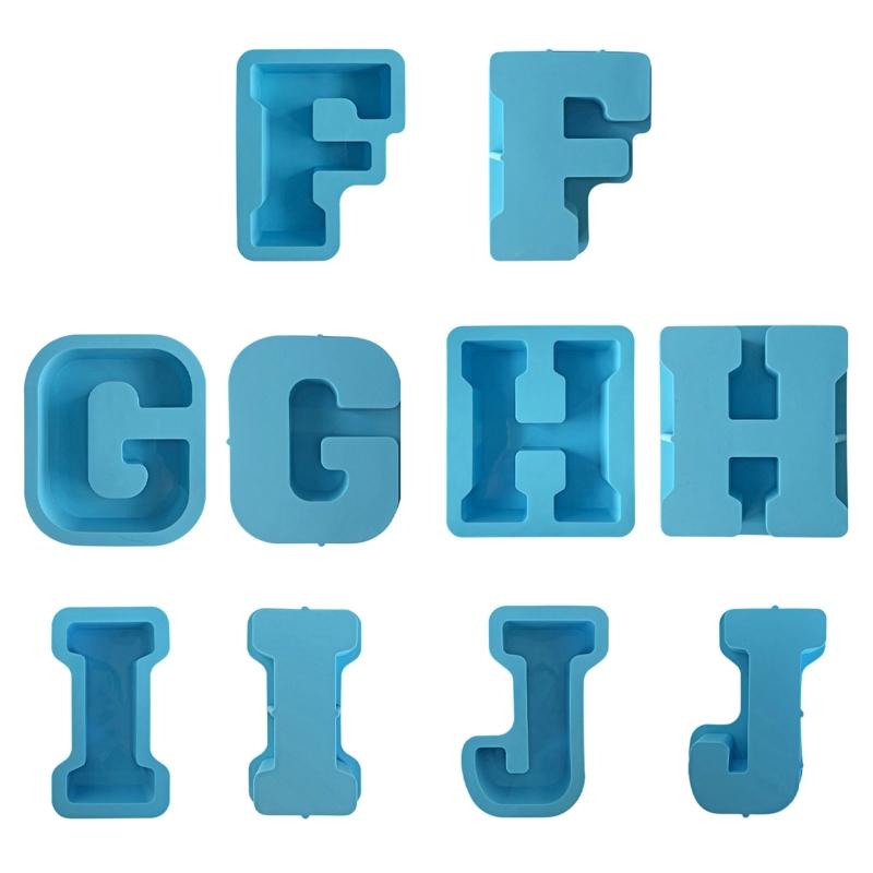3D A~Z Letters Silicone Molds Epoxy Resin Mold DIY Crafts Polymer Clay Plaster Mold DIY Candle Handmade Soap Tools