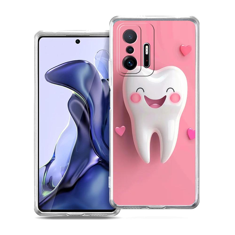 Transparent Phone Case for Xiaomi Mi 14 13 12 11 Ultra 13T 12T 11T Poco X3 NFC F3 F6 Pro Lite 5G Soft TPU Shell Dentist Tooth