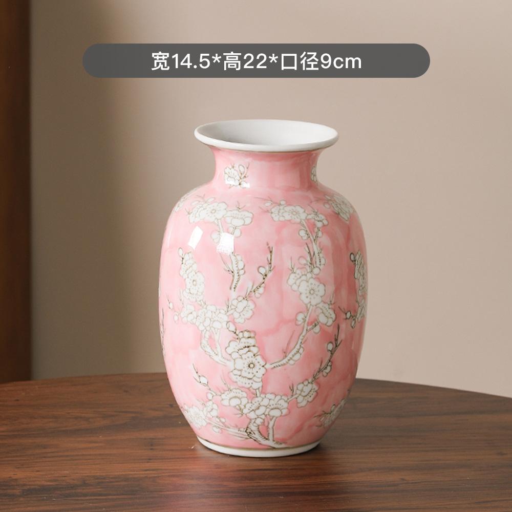 Ceramic Belly Vase Blue white porcelain retro vase Chinese porcelain ornaments Home decoration storage bottle porcelain vases