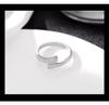 Banyan Tree S925 Silver Mobius Couple Rings - Korean Geometric Design