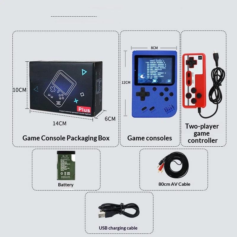 Retro Portable Mini Handheld Game Player 8 Bit Video Game Console Built-In 500 Games Gameboy For Kid Gift