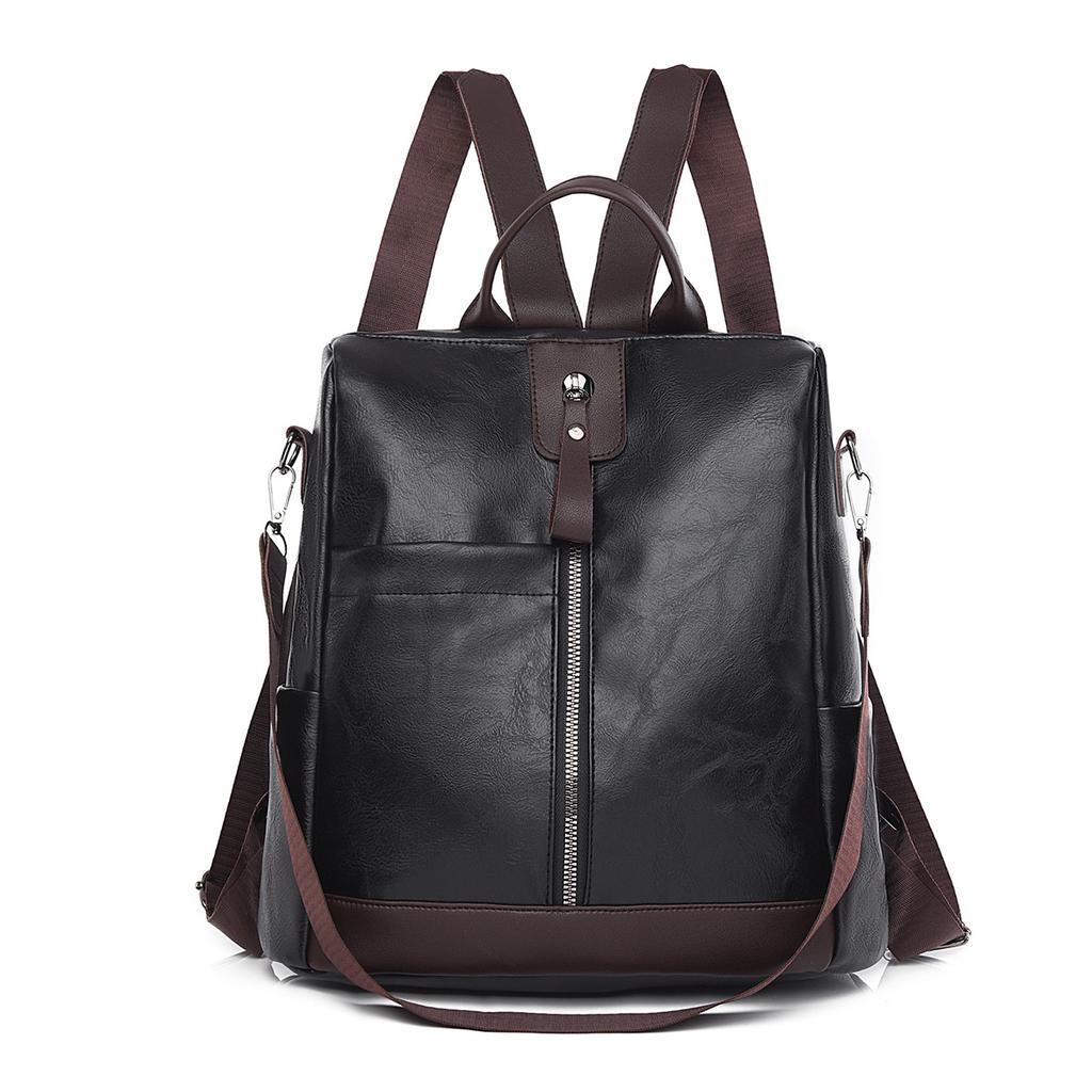 Sac à dos en cuir souple pour femme, sac à dos antivol multifonction