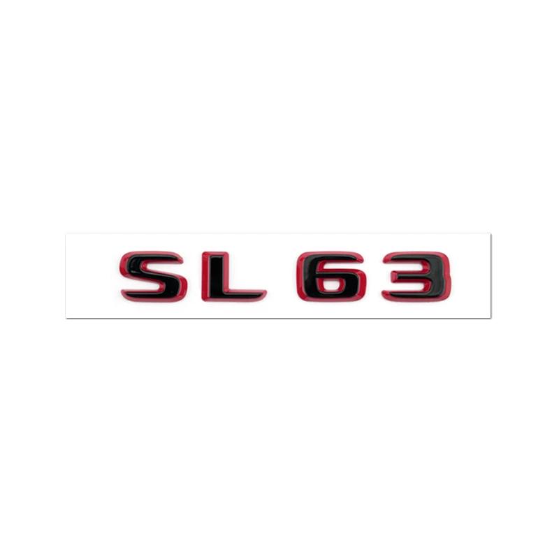 Suitable for Mercedes Benz rear letter sticker C63S GT63S S63LGLE53 SL63S modification W205 W206 C190 X290 W167 black red versi WD1