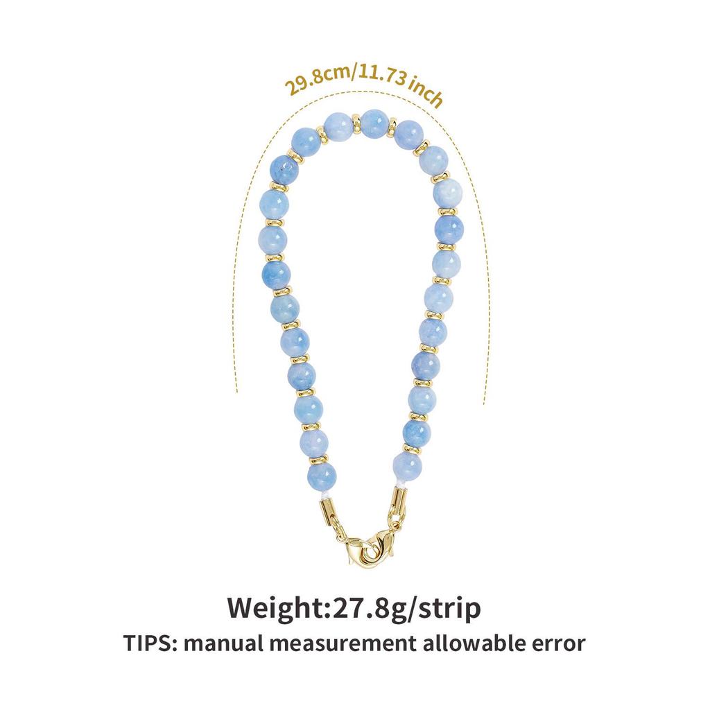 High-End Men's & Women's Fashion Cat's Eye Stone Beaded Phone Chain Lanyard