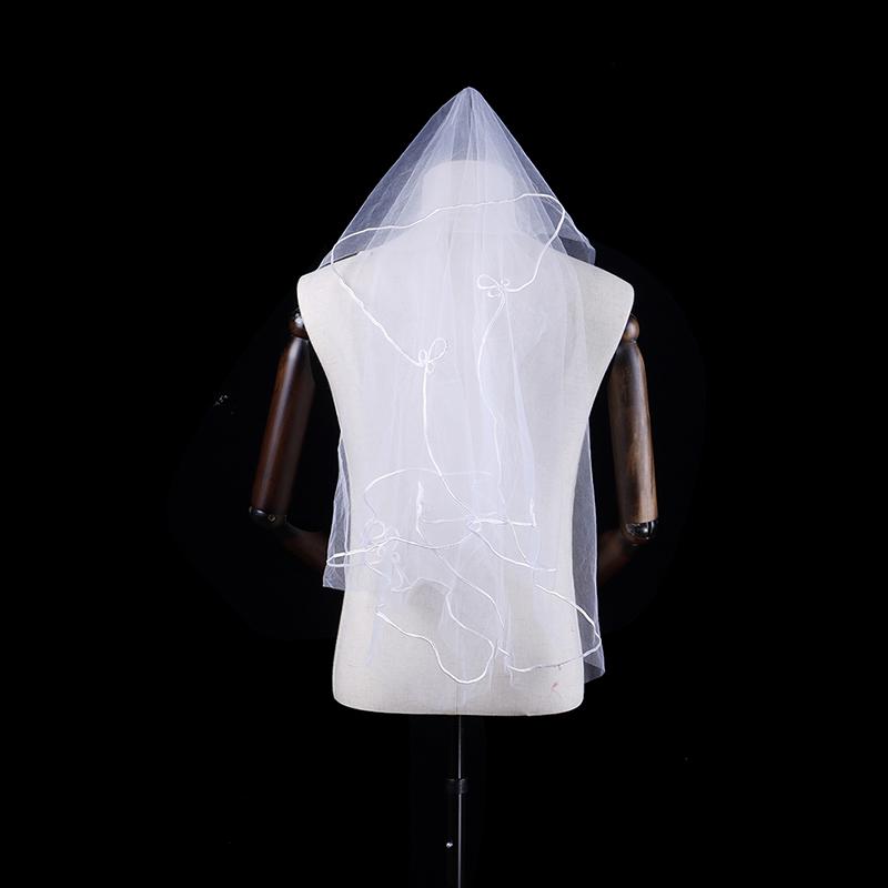 1 X Women 150Cm White One Layer Short Wedding Bridal Veils