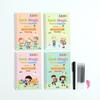 4PCS/Set with Pens Sank Magic Book Reusable Magic Practice Practice Writing Book Learn and Play Control Pen Training
