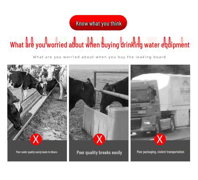 Thickened Plastic Automatic Drinking Bowl for Cattle, Horses, and Donkeys - Large Size Water Trough