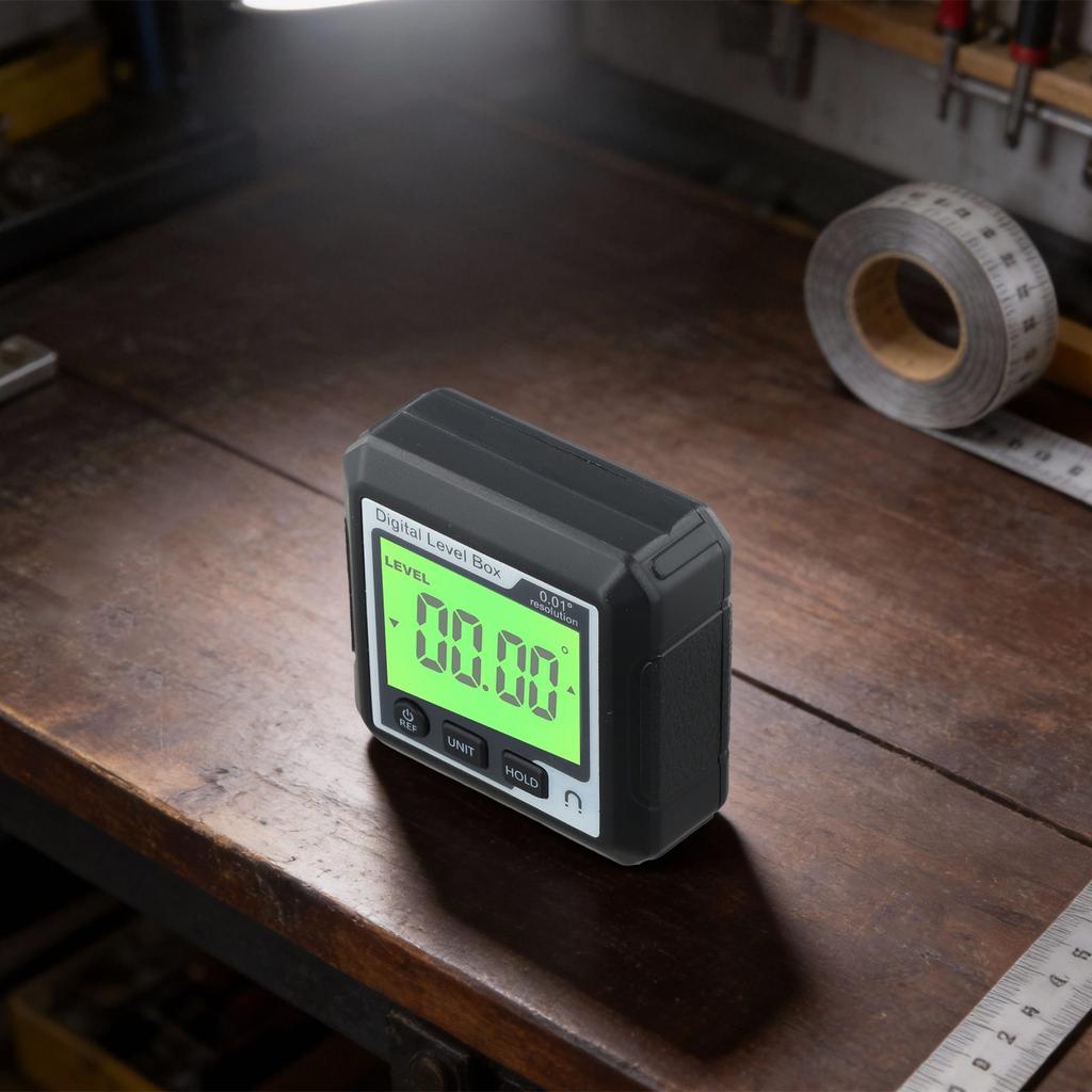 Magnetic Digital Inclinometer Protractor with Dual Measurement Modes for Angle and Slope Conversion In Carpentry and Engineering