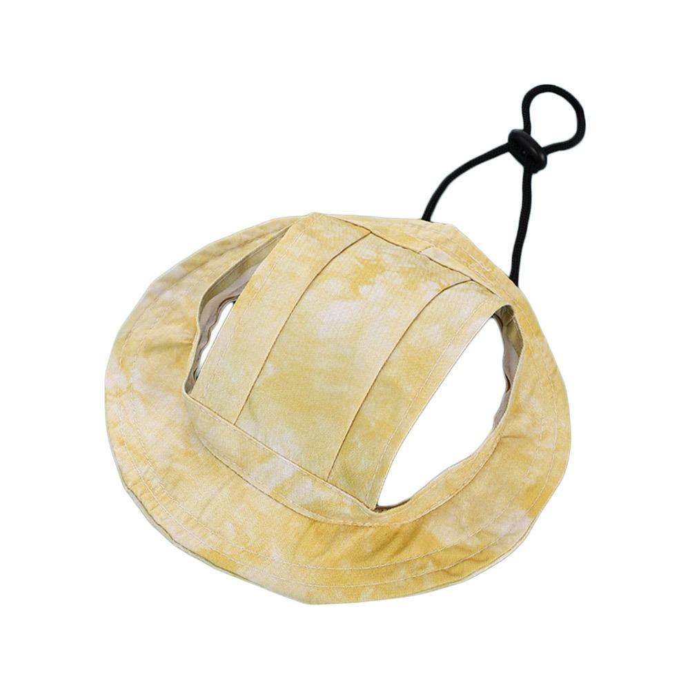 

со Прорезями для Ушей Ковбойская Шляпа для Питомца Повседневный Головной Убор для Кошки Уличные Шляпы для Собак и Кошек L жёлтый