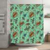 Bright Sea Turtle Shower Curtain Coral Seashell Print for Bathroom Decor Customizable Size Waterproof Fabric Home Decoration 72
