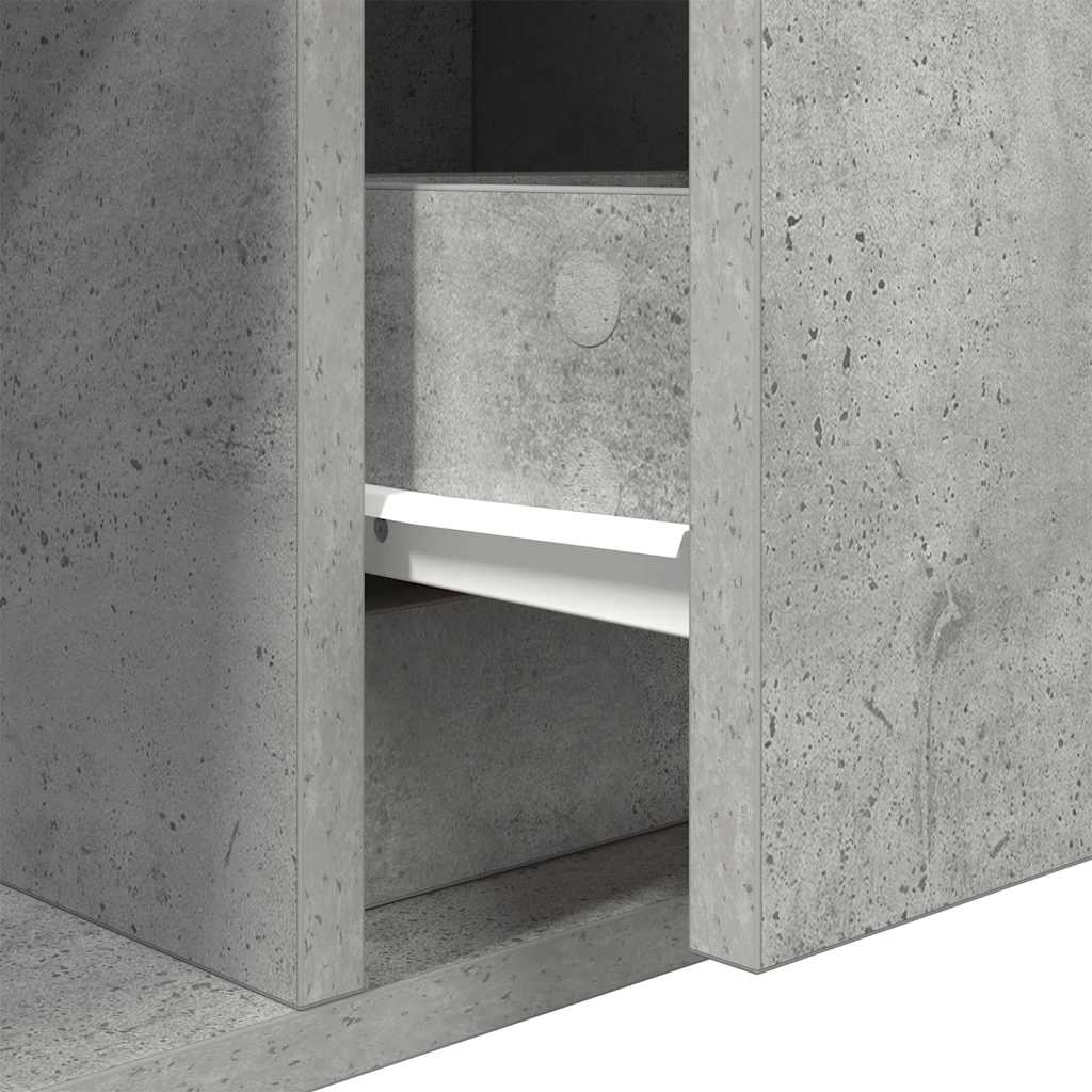 TV Cabinets 2 pcs Concrete Grey 80 x 31 x 25.5 cm Particleboard
