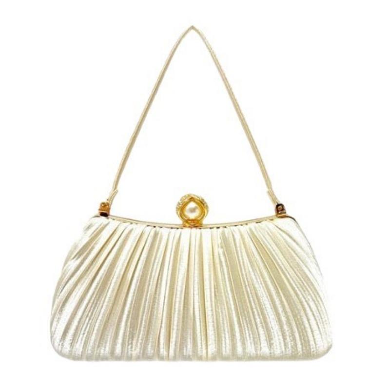 The Evening Bag Is A Pleated Handbag with An Elegant Style and A Large-capacity Clutch Casually