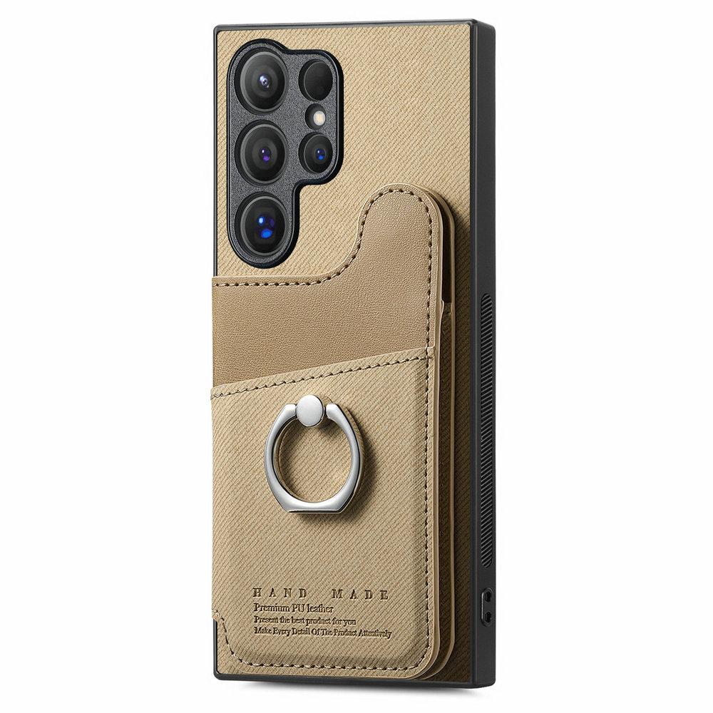 Wallet Double Button Magnet Leather RFID Card Case for Samsung Galaxy S26 Ultra S25 S24 S23 S22 S21 Plus S 26 Edge 25 FE 24 Etui