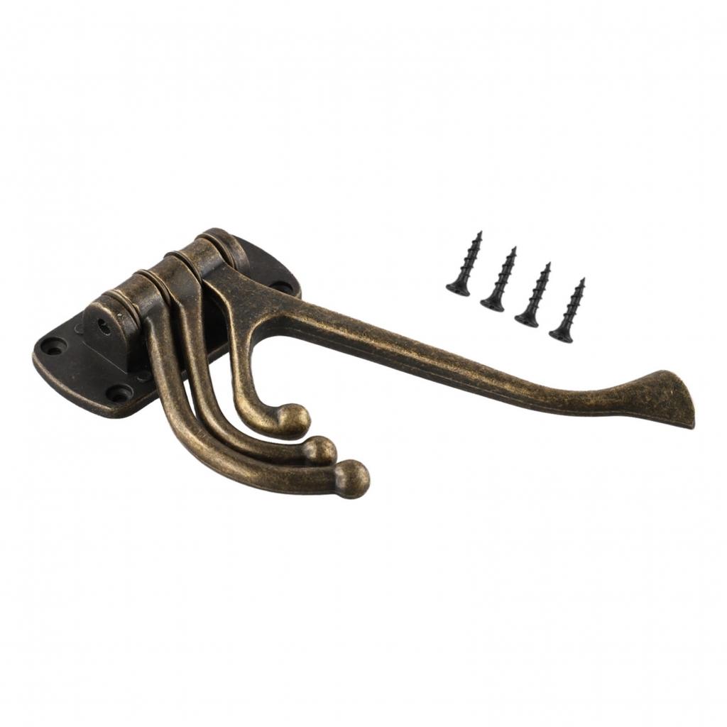 Sturdy Bronze Folding Coat Hook with 3 Adjustable Arms for Convenience