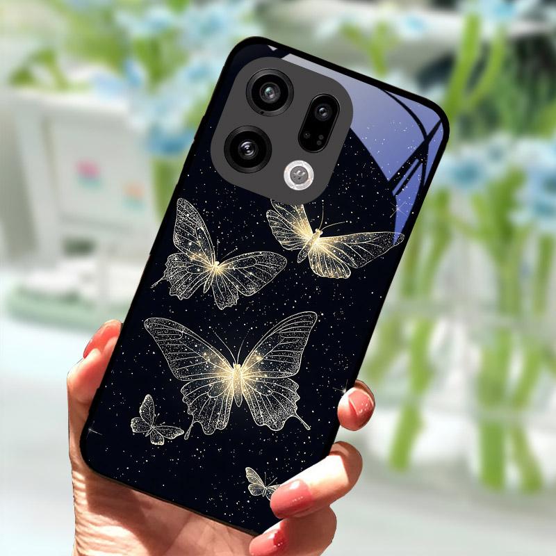 Case For OPPO Find X9 X9Pro X8 Pro X8S X8 Ultra Hard Cover Tempered Glass Protective Shell For OPPO FindX9 FindX8 Phone Bags