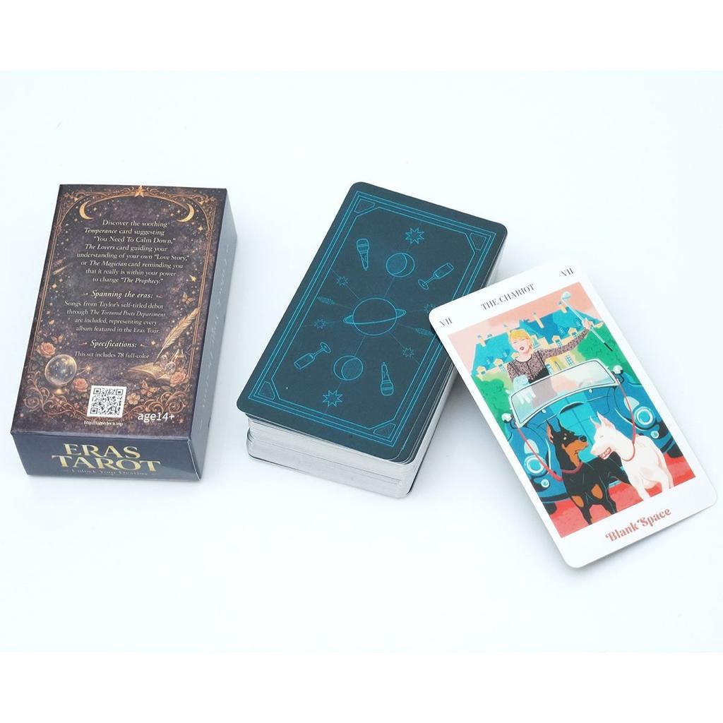Eras Tarot Deck - 10.3*6cm 78 Full-Color Tarot Cards Music Fan Gift, Divination Fortune Telling Card Game